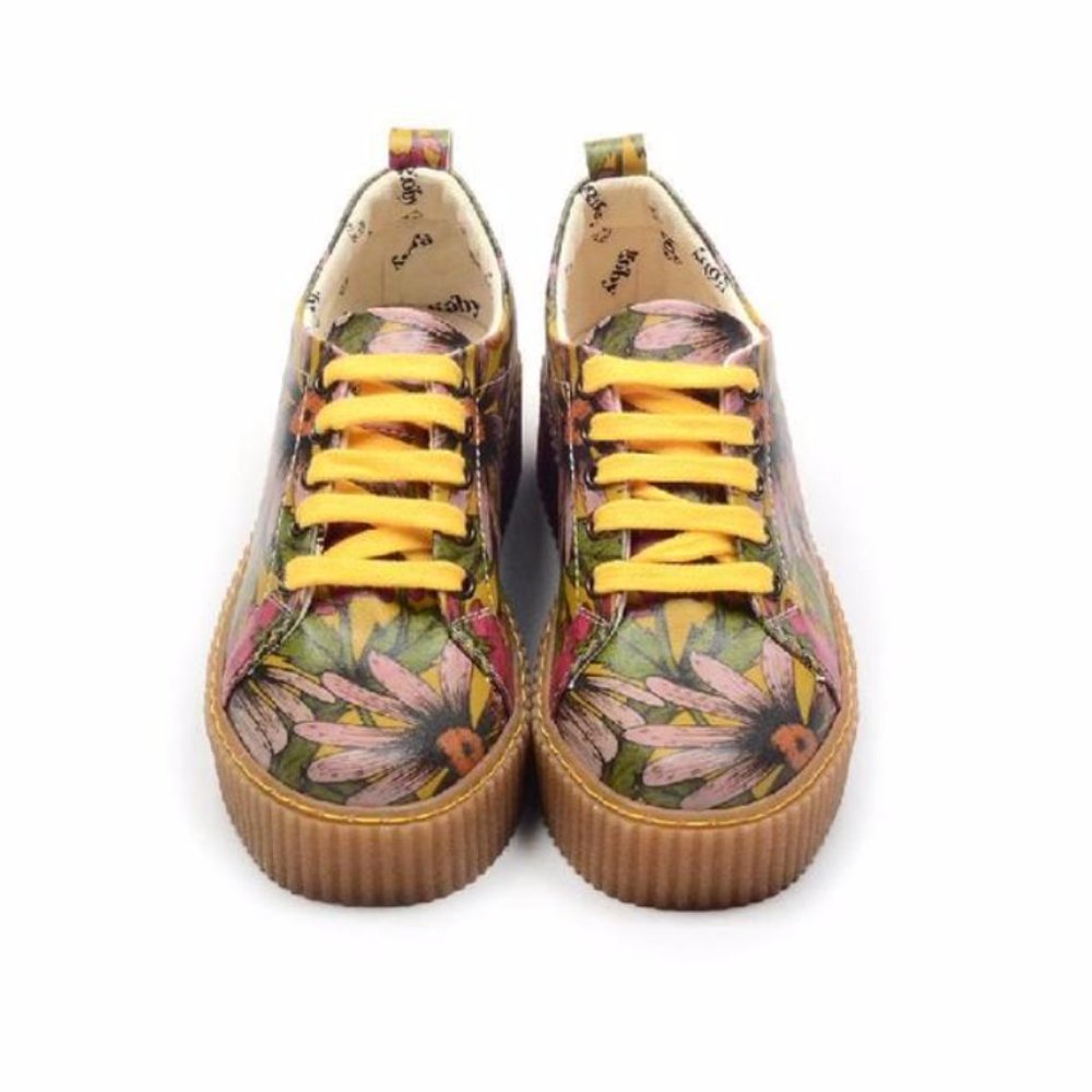 Goby Shoes - Floral Sneakers - White Shoelaces - Picture 2 of 5